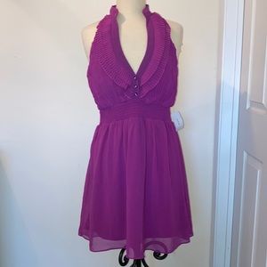 NWT Magenta pink halter holiday dress 2x Forever 21